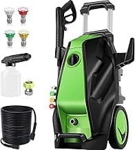 Electric Pressure Washer, 5000PSI 4.0GPM Heavy Duty Power Washer with 33 FT Extension Hose, 4 Quick Connect Nozzles and Foam Cannon for Cars/Fences/Driveways/Patios/Home Cleaning, Green