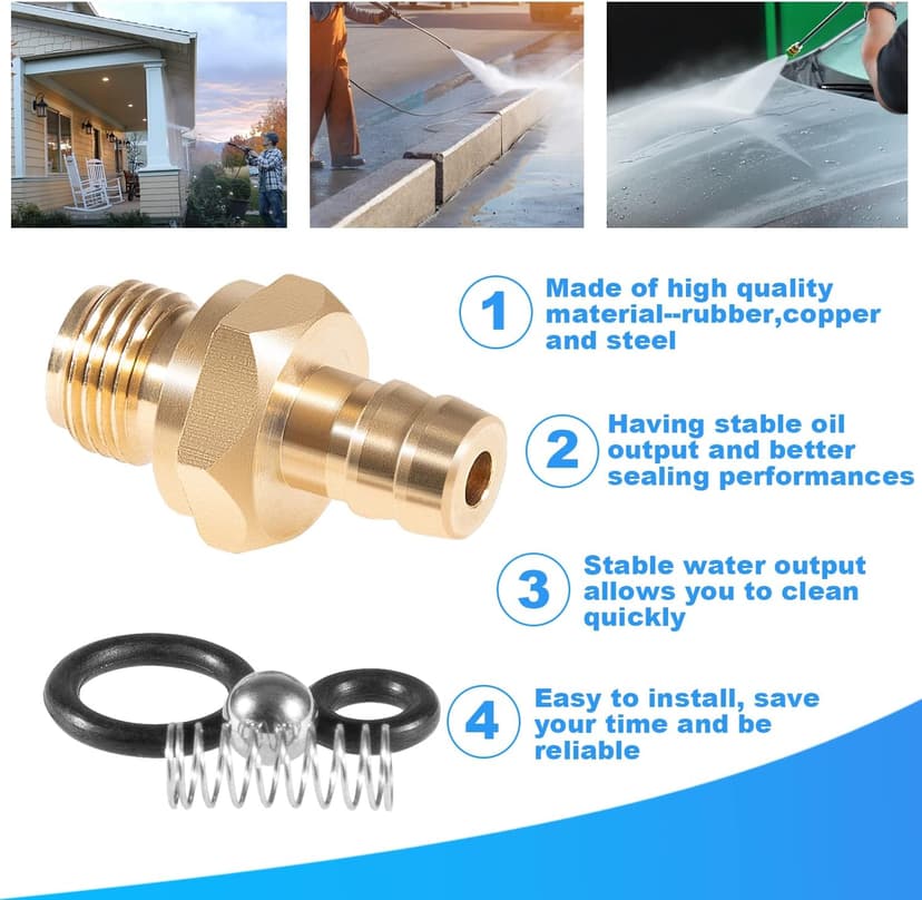 2PCS Pressure Washer Chemical Soap Injector Replacement Kit for 203640GS 190593GS 190635GS