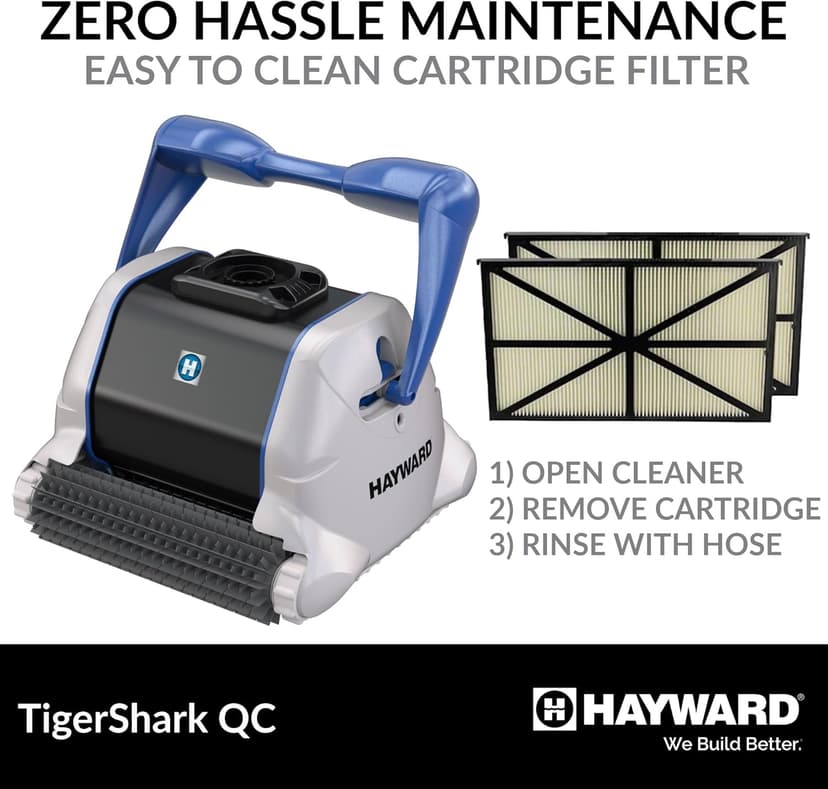 Hayward W3RC9990CUB TigerShark QC Robotic Pool Cleaner with Quick Clean for In-Ground Pools up to 20 x 40 ft. (Automatic Pool Vacuum)