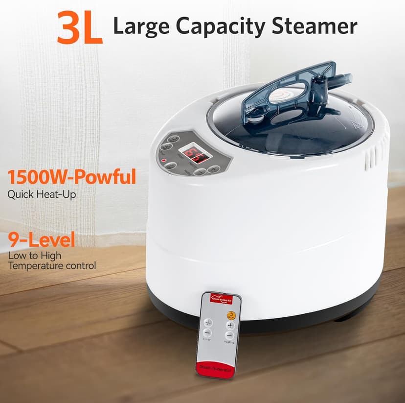 Sauna Box, Portable Steam Tent for Home Detox and Relaxation, Includes 3L Steamer, Remote Controller, Folding Chair, Adjustable Timer 1-60 Min, Large Size