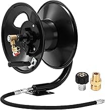 Tool Daily Pressure Washer Hose Reel, 100 FT Heavy Duty Steel Hose Reel for Power Washer