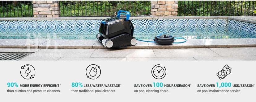 Black Pearl Ultra Robotic Pool Cleaner – Battery-Powered Inground Vacuum for Pools Up to 10 Ft Deep – Wall Climber – 150 Min Runtime – 7 Quart Top Load Filter – 2-Year Warranty