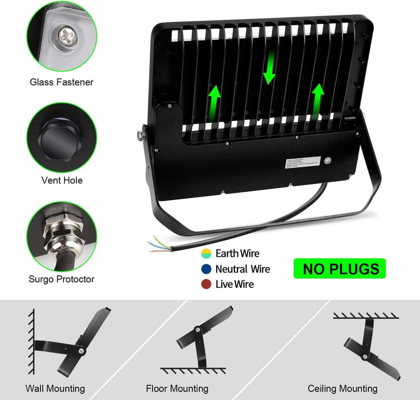 LEDMO 240W LED Flood Lights Outdoor, High- Brightness 36000 Lumen Stadium Lights Commercial Floodlights Heavy-Duty Outside Spotlight for Yard Court Area Field