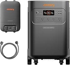 Jackery Solar Generator 5000 Plus with Smart Transfer Switch, 5040Wh LiFePO4 Power Station, 120V/240V 7200W AC Output, Whole-Home Backup, 0ms UPS for Home Use, Blackouts (Solar Panel Optional)