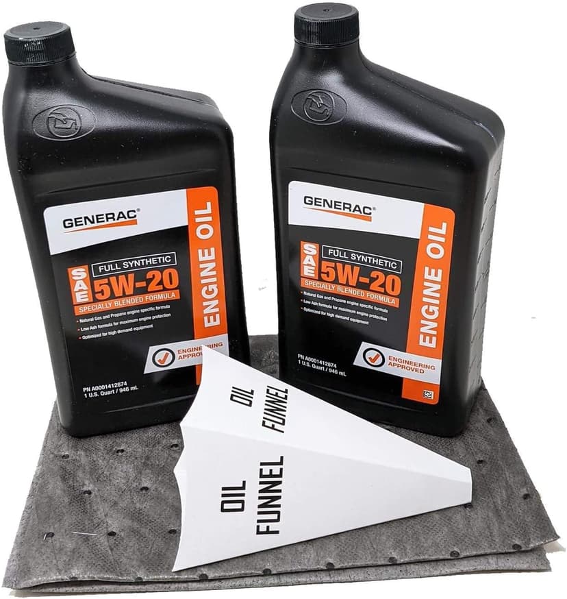Generac A0001412874 5W20 Full Synthetic Engine Oil Quart (Pack of 2)