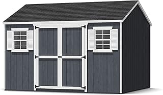 10x12 Value Workshop Shed with Operable Windows, Outdoor Wood Storage Do-It-Yourself Precut Kit
