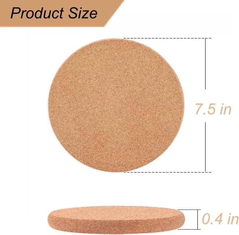 Cork Trivet, Trivets for Hot Dishes, Hot Pads for Kitchen Warm Gifts Cork Rounds for Relatives and Friends