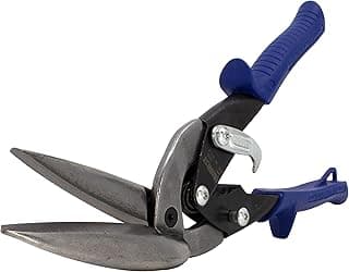 MIDWEST Power Cutters Long Cut Snip - Straight Cut Offset Tin Cutting Shears with Forged Blade & KUSH'N-POWER Comfort Grips - MWT-6516