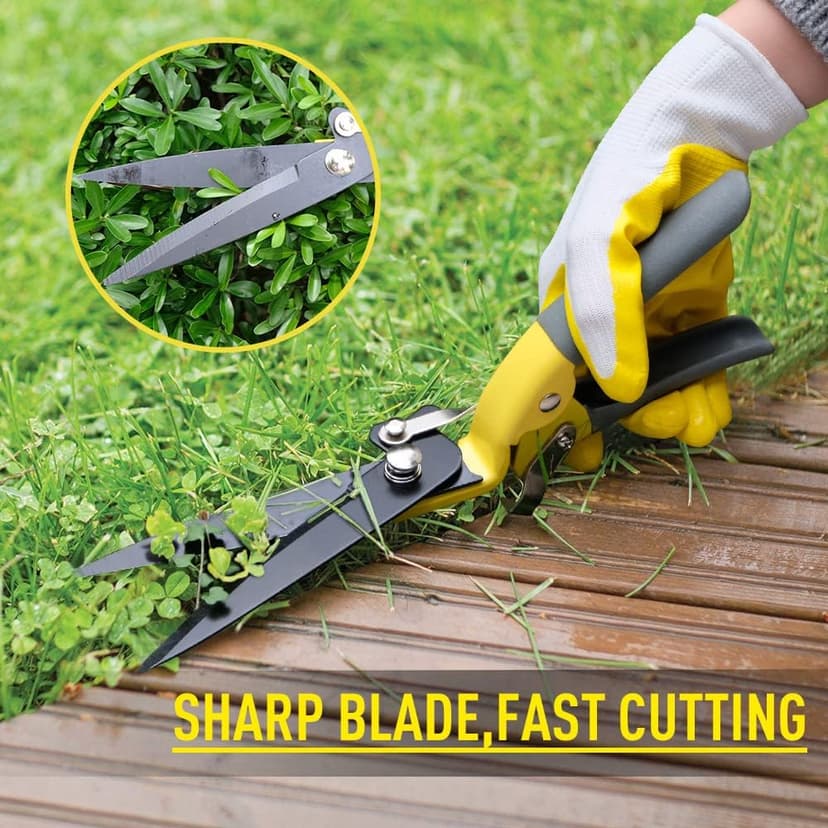 Upgraded Grass Shears, Hand Grass Clippers, Grass Trimming Shears for Garden, Lawn Edges