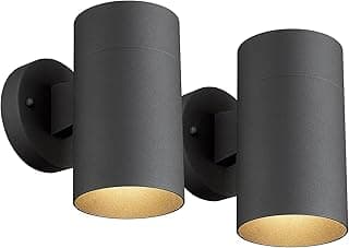Ken & Ricky Outdoor Wall Sconce, Exterior Wall Light Fixtures, Cylinder Outside Lights for House Porch Garage Patio Doorway Entryway -2 Pack