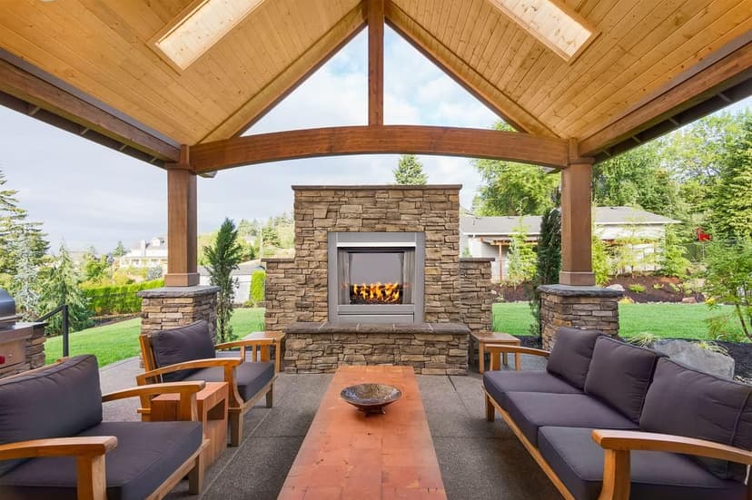 Duluth Forge Ventless Stainless Outdoor Gas Fireplace Insert with Reflective Black Glass Media - 24,000 BTU, Manual Control - Model# DF450SS-G-RBLK