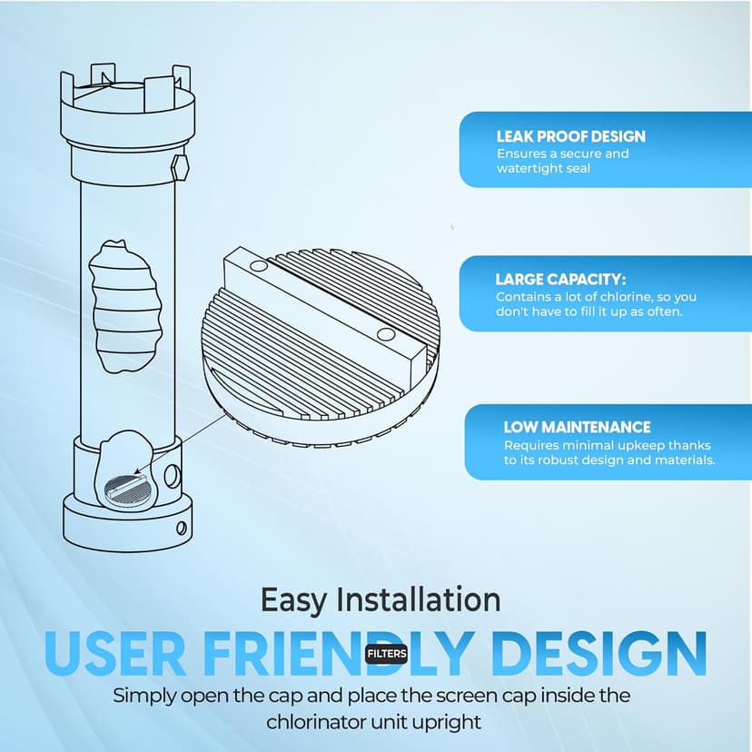 R172255 Screen Replacement Compatible with Pentair Rainbow Automatic Chlorine/Bromine Filters Models 320 & 322 - Heavy Duty Plastic Pool Screen Replacement - for Tablet Feeder