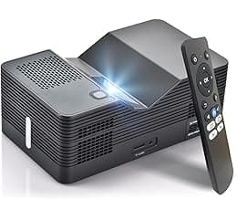 AAXA M8 UST Ultra Short Throw 4K Laser Projector 1100 LD Lumens, BT 5.4, WiFi 6, USBC Mirroring, 2xHDMI, Optical Audio, Efocus, Auto Keystone, Smart Technology