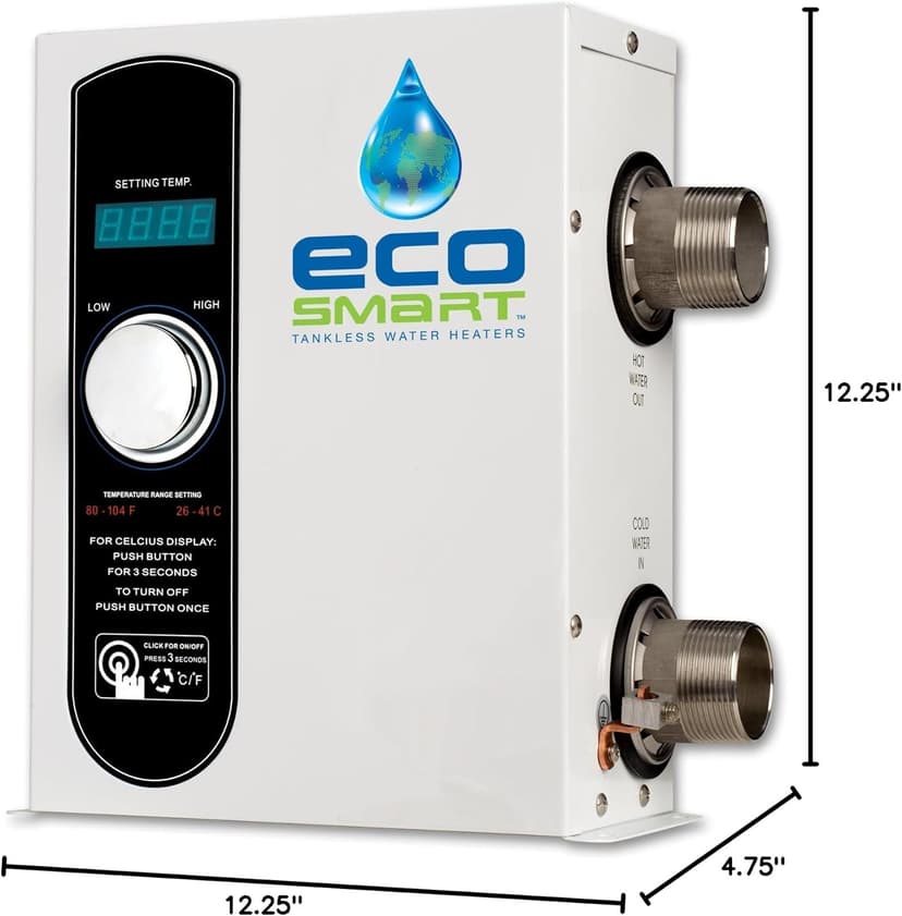 Ecosmart 5.5 Smart Electric Spa Heater, White, 12 x 10.5 x 4.75