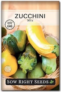 Sow Right Seeds - Zucchini Mix Seed for Planting - Non-GMO Heirloom Packet with Instructions to Plant and Grow an Outdoor Home Vegetable Garden - Vigorous and Productive Variety Pack (1)