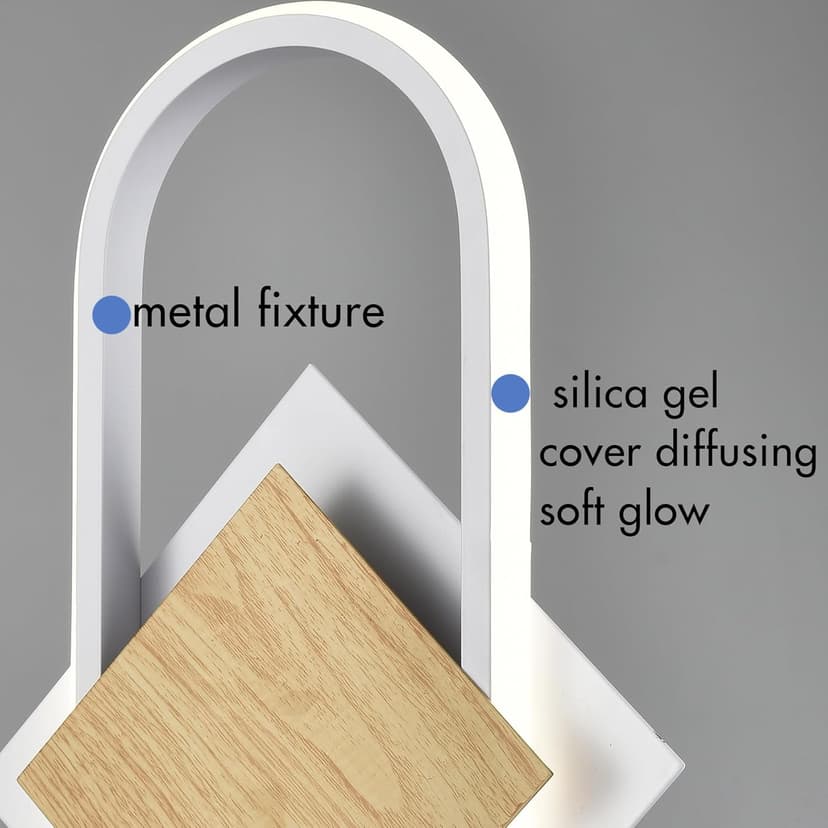 YUBOLE White LED Wall Light No Flicker 17W 4000K Natural Light, CRI 80 Modern Design, Energy-Efficient Indoor Wall Sconce Lighting for Bedroom, Cabinet, Hallway