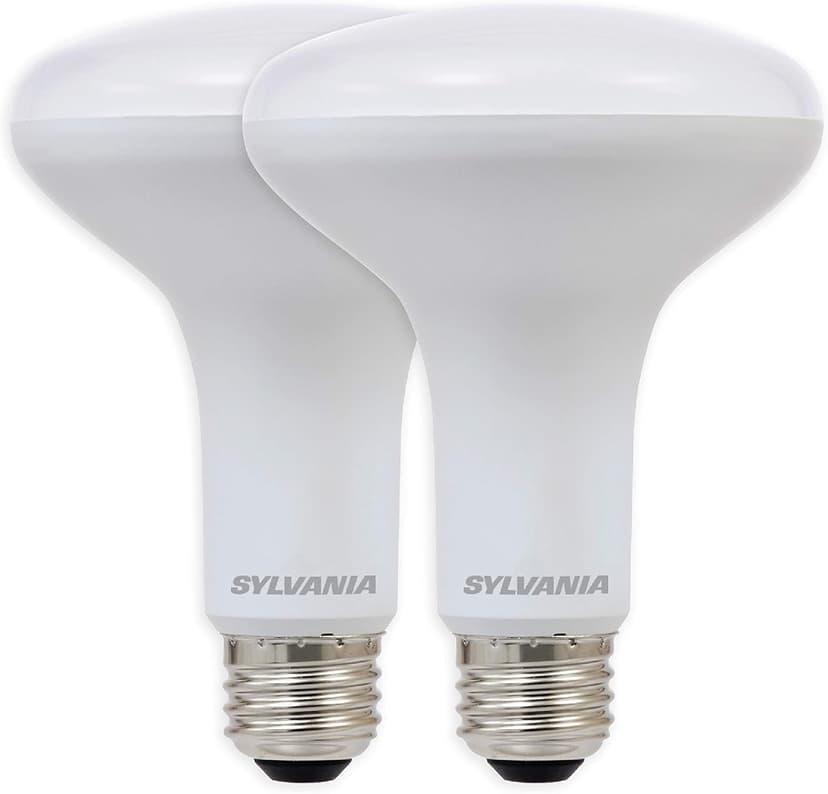 SYLVANIA LED Flood BR30 Light Bulb, 65W Equivalent Efficient 9W, 10 Year, 650 Lumens, Dimmable, 2700K, Soft White - 2 pack (73954)