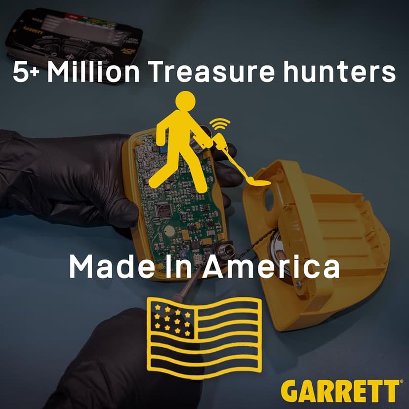 Garrett ACE 300 Metal Detector for Adults - Made in The USA - Waterproof Coil and Headphone Plus Accessories