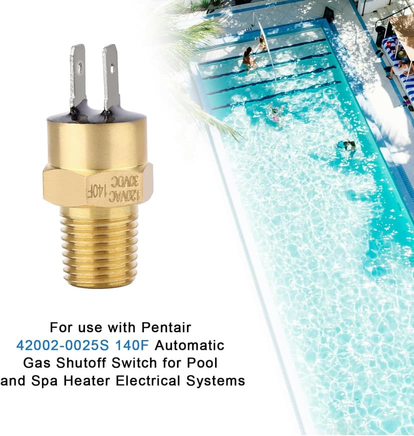 Automatic Gas Shutoff Switch for Pentair, 42002-0025S High Limit Switch Brass Pool Heater Switch Accessories for Pool & Spa Electrical Heater