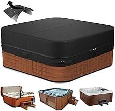 Outdoor Hot Tub Cover, 85×85 Inch Heavy Duty SPA Cover Waterproof, Hot Tub Protector Cover Replacement Weatherproof Protection Cap