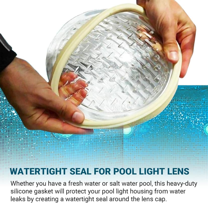 (1 Set) 8 3/8" Pool Light Lens Gasket and Stainless Pilot Screw - Exact Replacements for Pentair 79101600Z and 79104800 - Compatible with Pentair IntelliBrite, AmerLite, and SAM Amerlite Lights