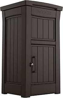 Keter Delivery Box for Porch with Lockable Secure Storage Compartment to Keep Packages Safe, One Size, Brown