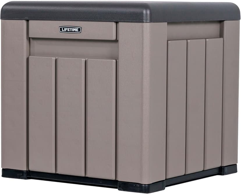 Lifetime Outdoor Storage Cube Deck Box for Patio Furniture Cushions, Toys, Garden Tools, Pool Accessories, 25 Gallon