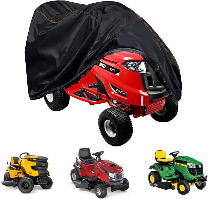 Riding Lawn Mower Cover Tractor 420D Compatible with up to 35 inch Decks Cub Cadet,Troy-Bilt,Husqvarna,MTD,Greenworks, EGO,Craftsman,Honda Windproof Outdoor with Storage