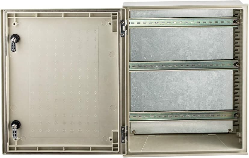 VEVOR Fiberglass Enclosure 19.7 x 15.7 x7.9 Electrical Enclosure Box NEMA 3X Electronic Equipment Enclosure Box IP65 Weatherproof Wall-Mounted Electrical Enclosure with Hinges & Quarter-Turn Latches