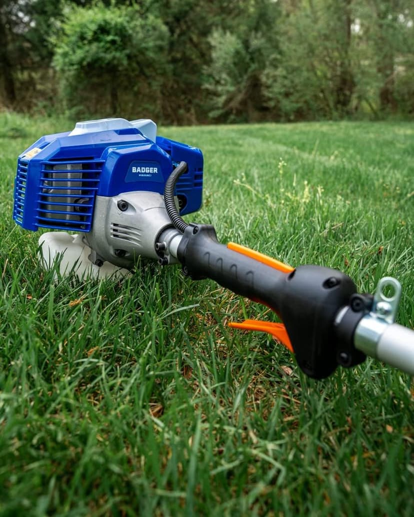 26cc Weed Wacker Gas Powered, 3 in 1 String Trimmer/Edger 17'' with 10'' Brush Cutter,Rubber Handle & Shoulder Strap Included