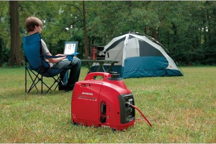 Honda Super Quiet Gasoline Portable Generator with Inverter (EU1000T1A 1000Watt with Eco-Throttle and Oil Alert)Q
