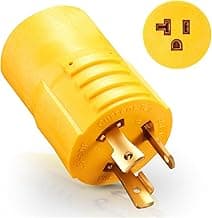 30 Amp to 110 Adapter,L15-30P Twist Lock Adapter to 5-15R/5-20R Outlets,30 Amp 125V to 15/20 Amp Generator Plug for RV, Camper, Household,Emergency Backup