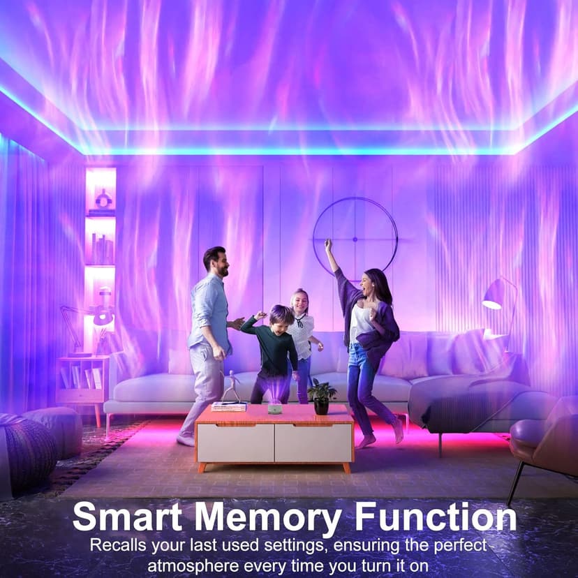Northern Light Projector, Battery Operated Aurora Night Light Projector, 16 Colors Galaxy Lamp Ocean Wave Ceiling Projector Mood Ambient Lighting for Bedroom Party Kids Room Toddler Girl Gift