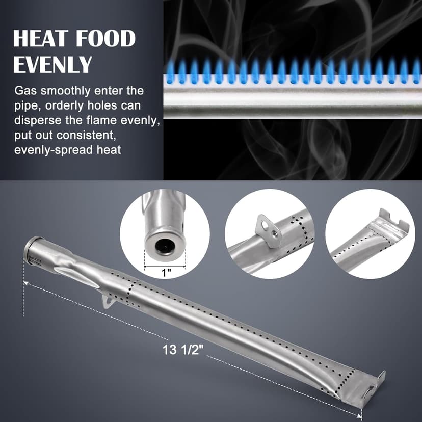Grill Grates Kits for Dyna Glo Grill Replacement Parts 2 Burner, Dynaglo DGF350CSP, DGF350CSP-D, Heat Tent Plates, Burner Tubes and Cooking Grates for Dyna Glo 2 Burner Gas Grill Replacement Parts.