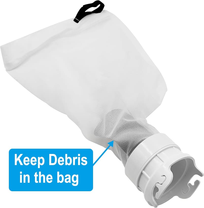 360002 Automatic Pool Cleaner Debris Bag with Zipper Compatible with Kreepy Krauly Legend and Legend II Automatic Pool Cleaner,Also Replacement for EU16 Bag. Aftermarket Part., White