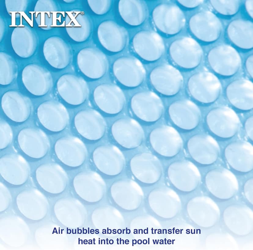 INTEX 28013E Solar Pool Cover: for 15ft Round Easy Set and Metal Frame Pools – Insulates Pool Water – Reduces Water Evaporation – Keeps Debris Out – Reduces Chemical Consumption