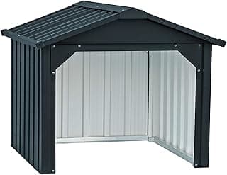 Duramax Robotic Lawn Mower Metal Garage, Closed Back, Protects Lawn Mowers & Battery Charging Stations, Made of Hot-Dipped Galvanized Steel, Weatherproof & UV-Protected Robot Lawnmower Carport