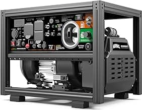 GENMAX DIY Open Frame Dual Fuel Inverter Generator, 4000W ultra-quiet 145cc engine,with Parallel and Series Capability with CO Alert, Ideal for Construction Job & Home backup power EPA Compliant