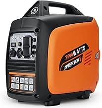 Portable Inverter Generator 2500W Gas Powered, Long Runtime Gas Generators for Home Use, Camping, Super Quiet Emergency Home Backup, with CO Sensor, EPA Compliant