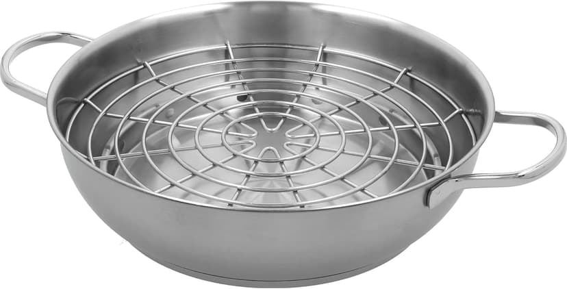 Demeyere Resto 4-pc Stainless Steel Stovetop Smoker Set, Silver, 11.5"