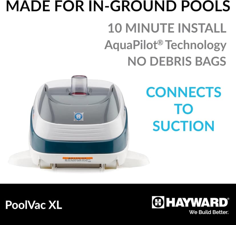 Hayward W32025ADC PoolVac XL Suction Pool Cleaner for In-Ground Gunite Pools up to 20 x 40 ft. with 40 ft. Hose (Automatic Pool Vacuum)