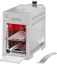 BIG HORN OUTDOORS Portable Infrared Broiler Propane Gas Grill, 1500 Degree Stainless Steel Tabletop Quick Cooking Steak Grill for Meat, Seafood, Veggies