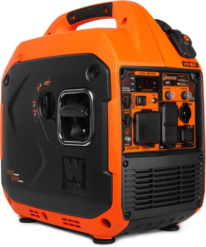 WEN Quiet and Lightweight 3600-Watt Dual Fuel RV-Ready Portable Inverter Generator with Fuel Shut Off and CO Watchdog (DF360iX)