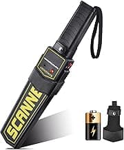 Handheld Metal Detector Wand,Security Wand,Portable Adjustable Sound & Vibration Alerts, Detects Weapons Knives Screw (High Sensitivity, Black)