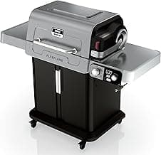 Ninja FlexFlame, Grill and Smoker, Electric and Propane Grill, Roaster, BBQ Grill, 5-in-1 Cooking System, 3 Burner, Digital Control, Outdoor Cooking, Griddle, Pizza Maker, Stainless Steel, PG301