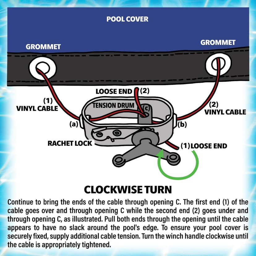 Premium Heavy-Duty Winter Pool Cover - Royal Blue, Extra Thick and Durable, Tear-Proof, UV-Resistant, Reinforced Edges, Easy Install, All-Season Protection for 18-ft x 34-ft Oval Above Ground Pools