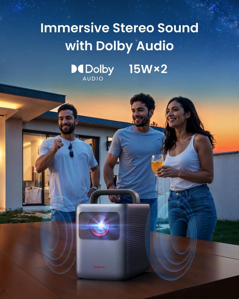 NEBULA Cosmos 4K SE Smart Projector, 4K High-Brightness with Dolby Vision, 200" Screen, 1,800 ANSI Lumens, HybridBeam, Enhanced Image Quality, Google TV, Portable, for Gaming, Home, and Office Use