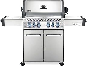 Napoleon P500RSIBPSS-3 Prestige 500 RSIB Propane Gas Grill, sq. in + Infrared Side and Rear Burner, Stainless Steel