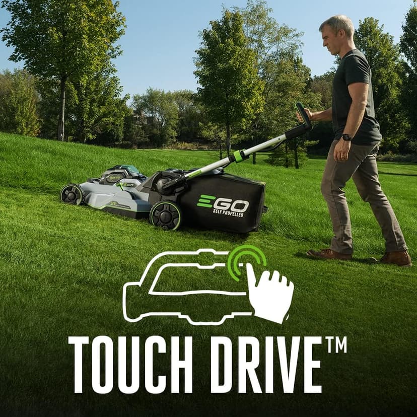 EGO POWER+ Electric Lawn Mower, Self-Propelled Cordless with Select Cut and Touch Drive, Includes (2) 56V 6.0Ah Batteries and Rapid Charger - LM2134SP-2