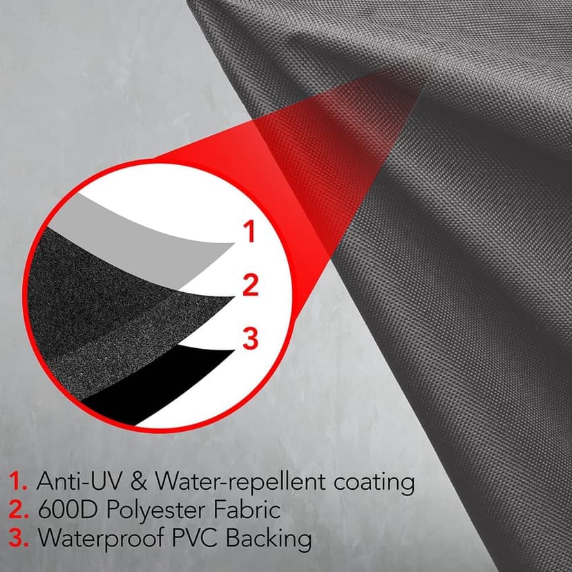 Heavy Duty BBQ Grill Cover for Outdoor Grill, 72 Inch – Waterproof, Weather Resistant, UV & Fade Resistant with Adjustable Straps – Gas Grill Cover for Weber, Charbroil, etc. Charcoal